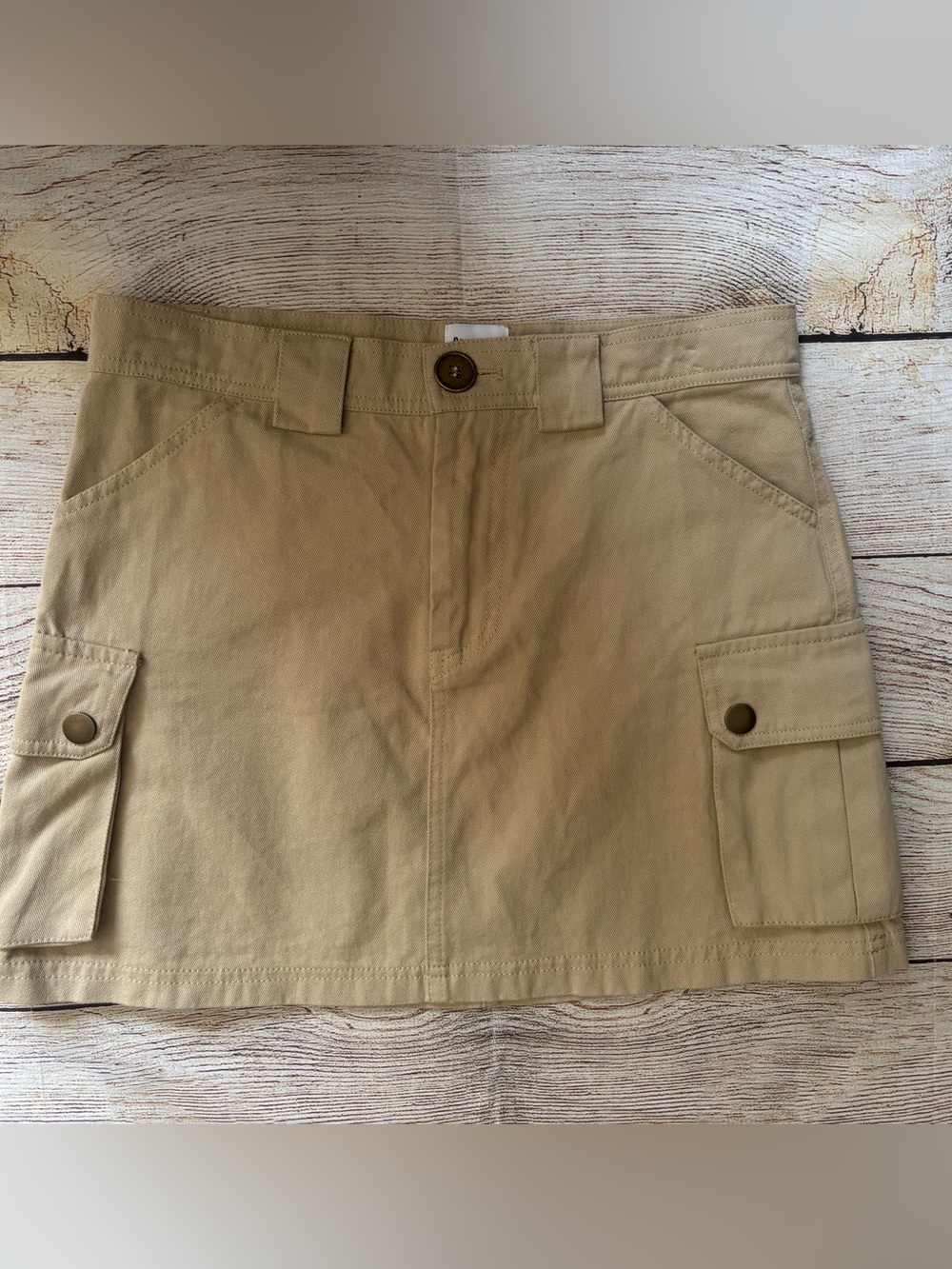 Princess Polly Lydie Cargo Mini Skirt -Beige, NWT size 4